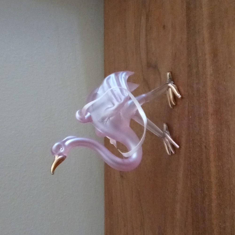 Pink flamingo ornament